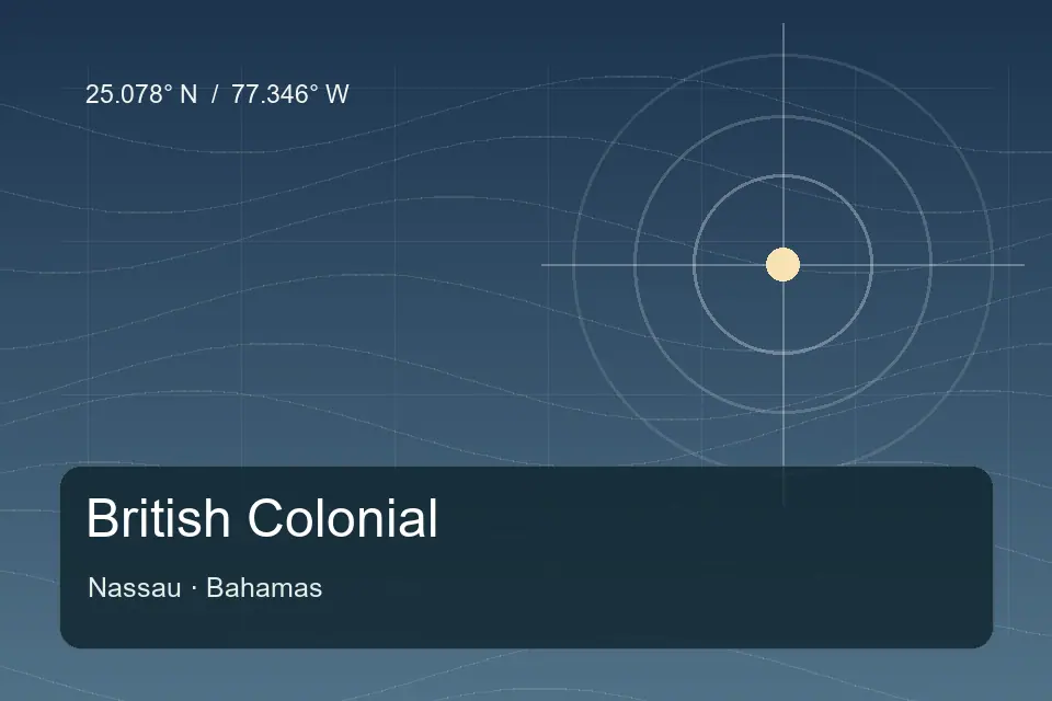 Riferimento geografico illustrato di British Colonial a Nassau