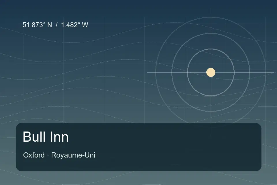 Riferimento geografico illustrato di Bull Inn a Oxford