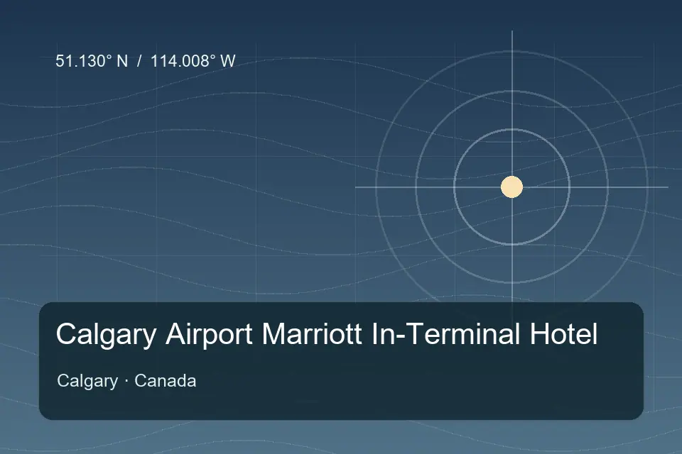Referencia geográfica ilustrada de Calgary Airport Marriott In-Terminal Hotel en Calgary