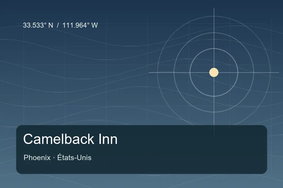 Riferimento geografico illustrato di Camelback Inn a Phoenix