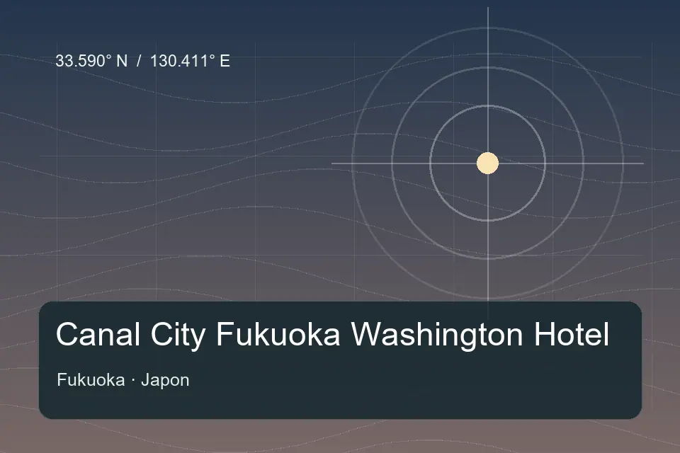 Referência geográfica ilustrada de Canal City Fukuoka Washington Hotel em Fukuoka
