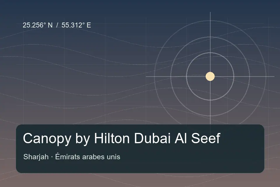 Riferimento geografico illustrato di Canopy by Hilton Dubai Al Seef a Sharjah