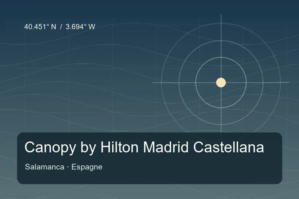 Repère géographique illustré de Canopy by Hilton Madrid Castellana à Salamanca