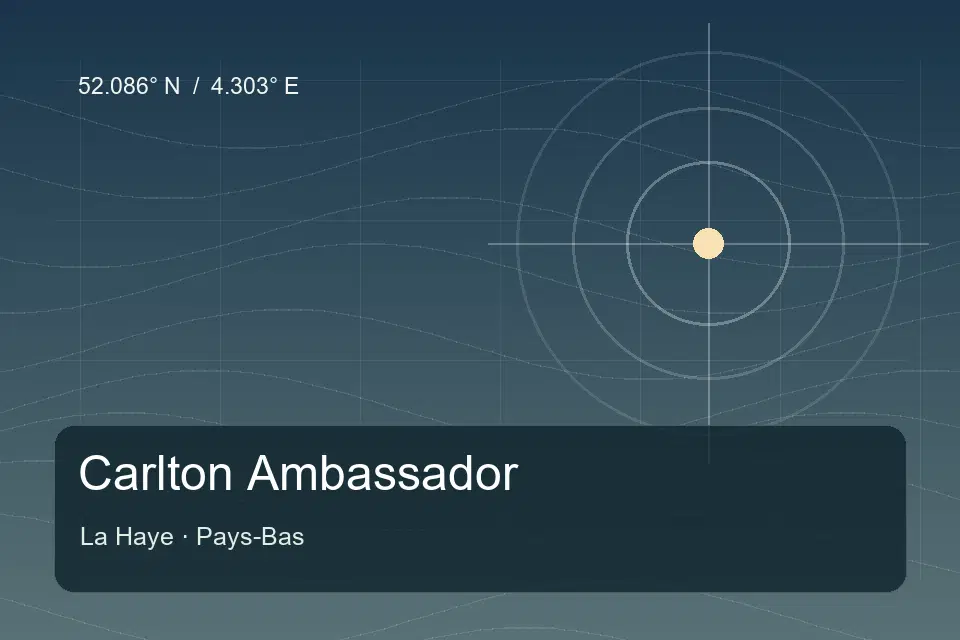 Repère géographique illustré de Carlton Ambassador à La Haye