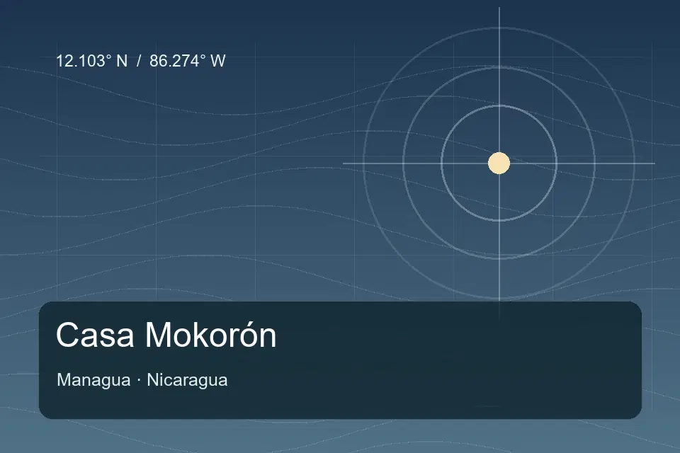 Repère géographique illustré de Casa Mokorón à Managua