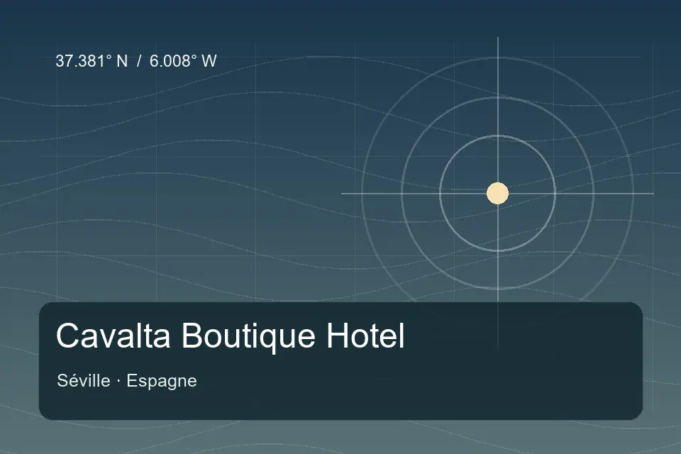 Illustrierter geografischer Orientierungspunkt für Cavalta Boutique Hotel in Séville