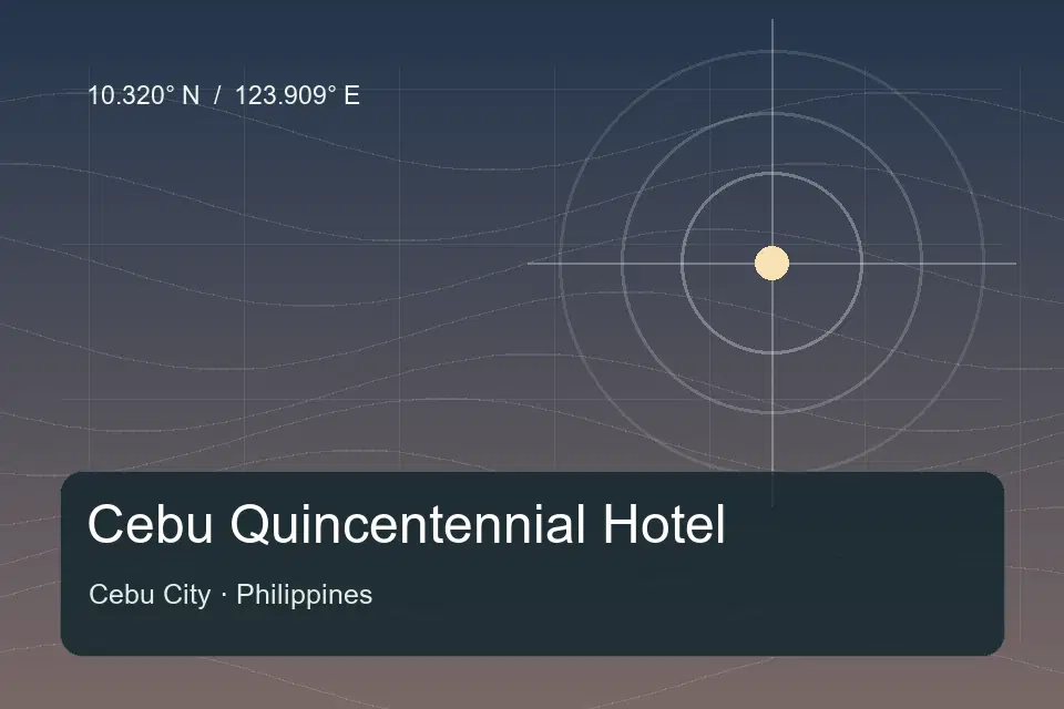 Referencia geográfica ilustrada de Cebu Quincentennial Hotel en Cebu City