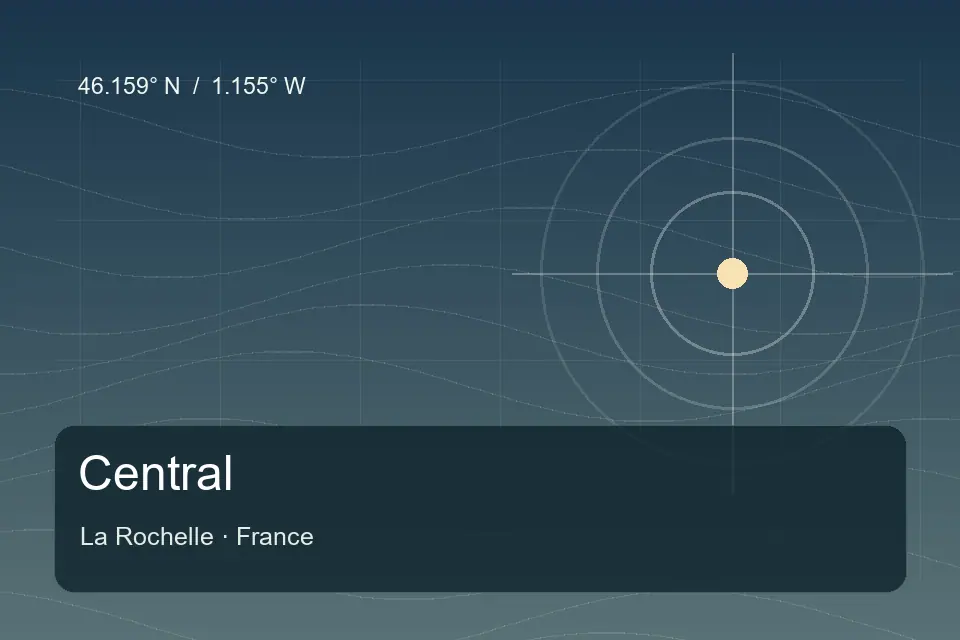 Illustrierter geografischer Orientierungspunkt für Central in La Rochelle