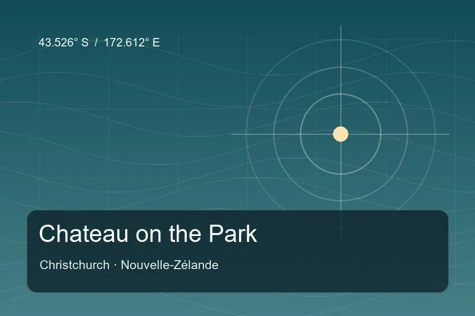 Illustrated geographic marker for Chateau on the Park in Christchurch