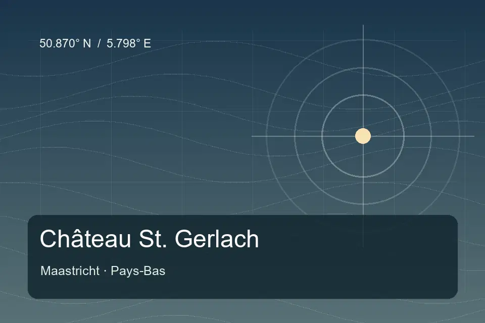 Riferimento geografico illustrato di Château St. Gerlach a Maastricht