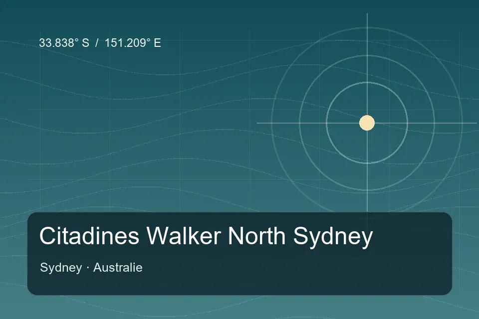Repère géographique illustré de Citadines Walker North Sydney à Sydney