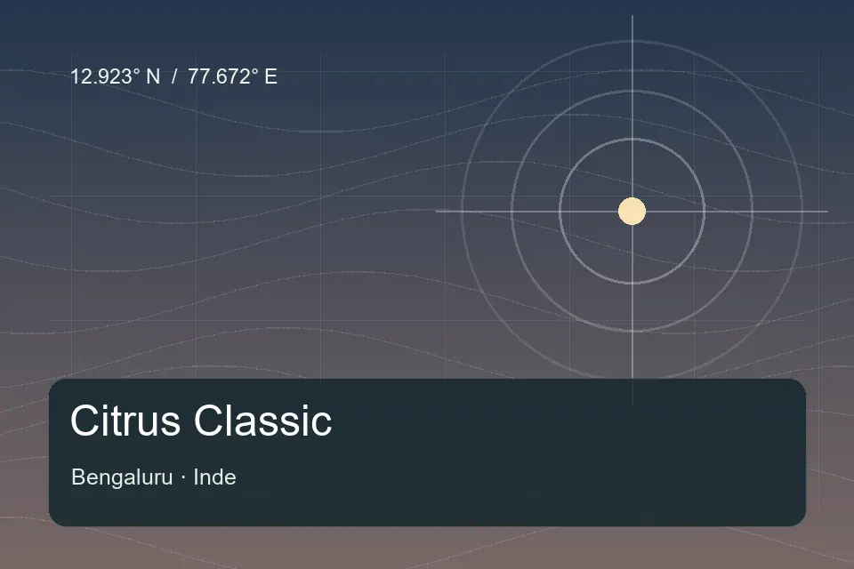 Riferimento geografico illustrato di Citrus Classic a Bengaluru