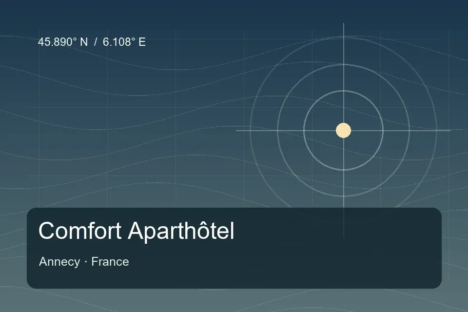 Repère géographique illustré de Comfort Aparthôtel à Annecy