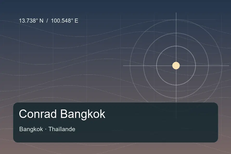 Referência geográfica ilustrada de Conrad Bangkok em Bangkok
