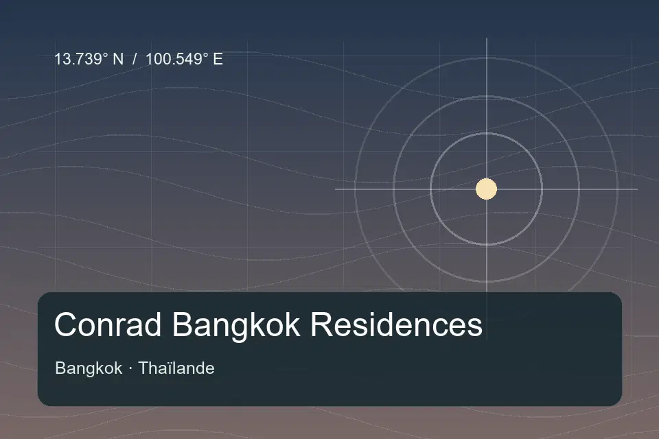 Referência geográfica ilustrada de Conrad Bangkok Residences em Bangkok
