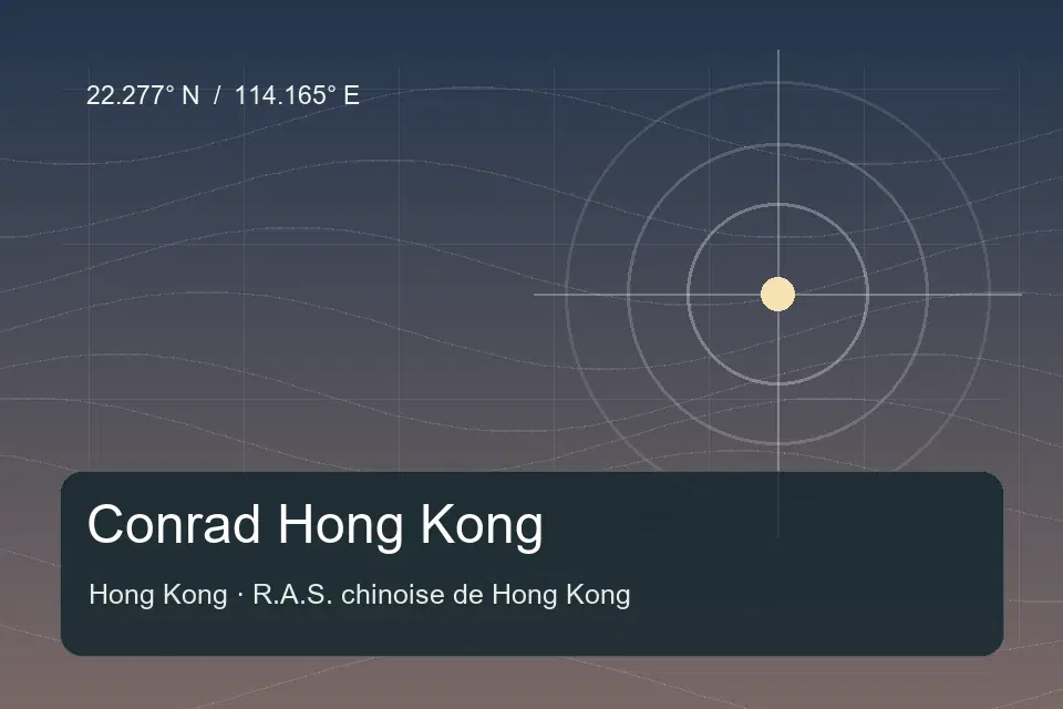Repère géographique illustré de Conrad Hong Kong à Hong Kong