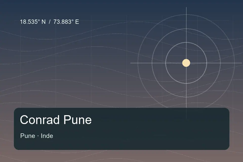 Illustrierter geografischer Orientierungspunkt für Conrad Pune in Pune