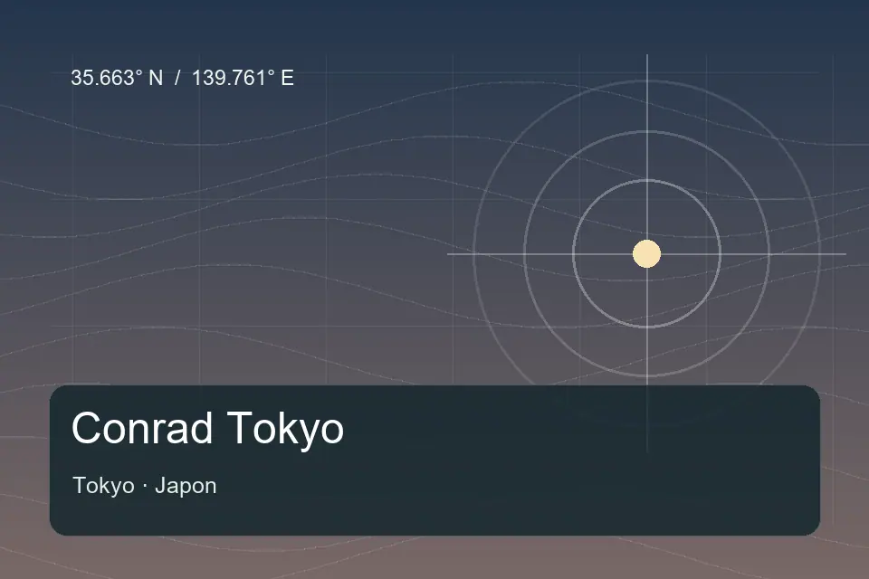 Illustrierter geografischer Orientierungspunkt für Conrad Tokyo in Tokyo