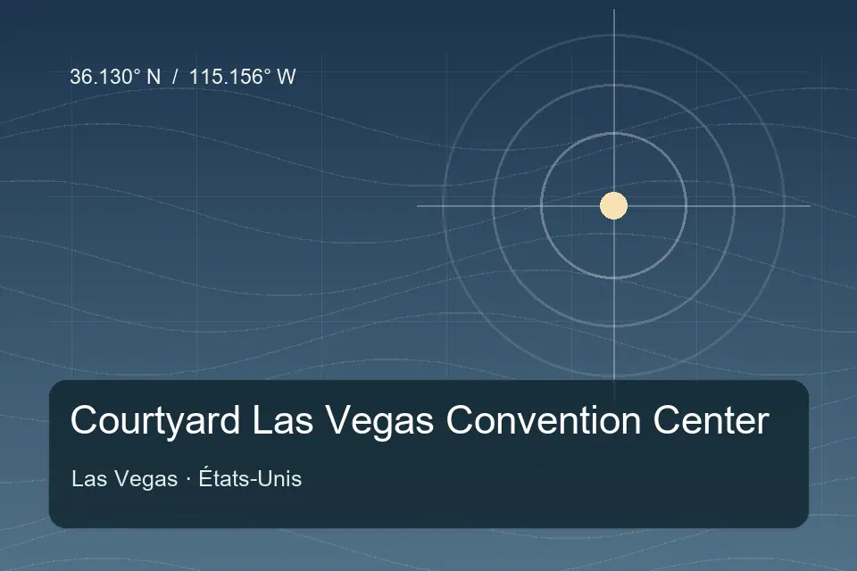 Riferimento geografico illustrato di Courtyard Las Vegas Convention Center a Las Vegas
