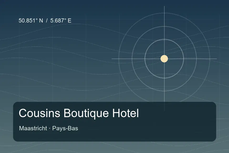 Riferimento geografico illustrato di Cousins Boutique Hotel a Maastricht