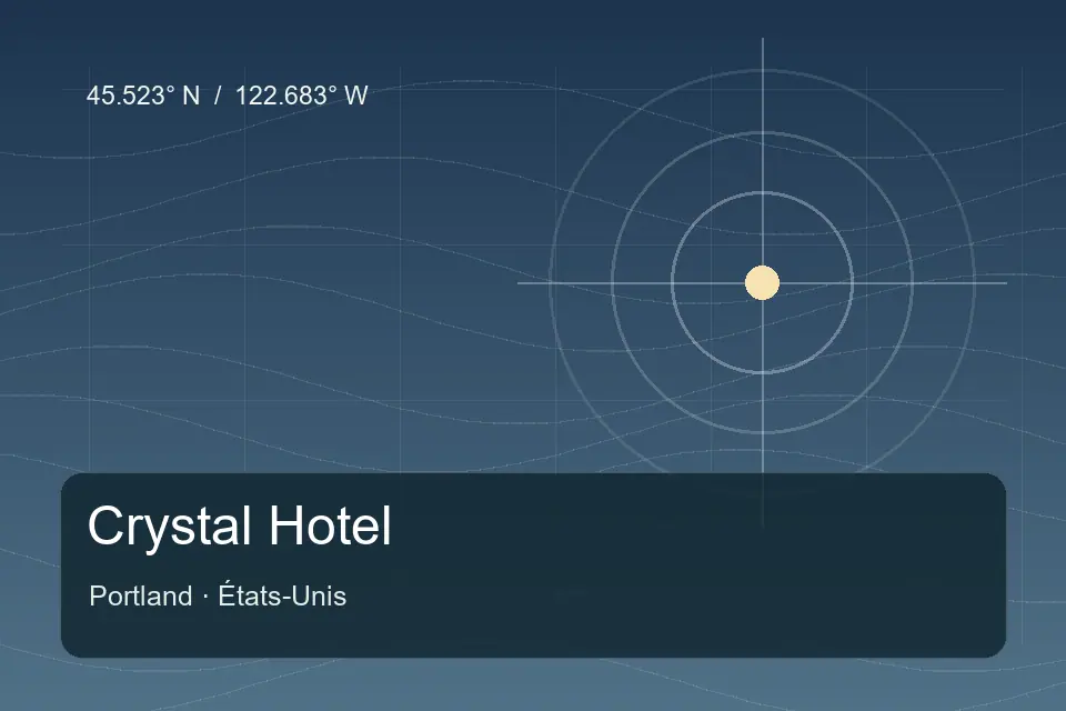 Repère géographique illustré de Crystal Hotel à Portland