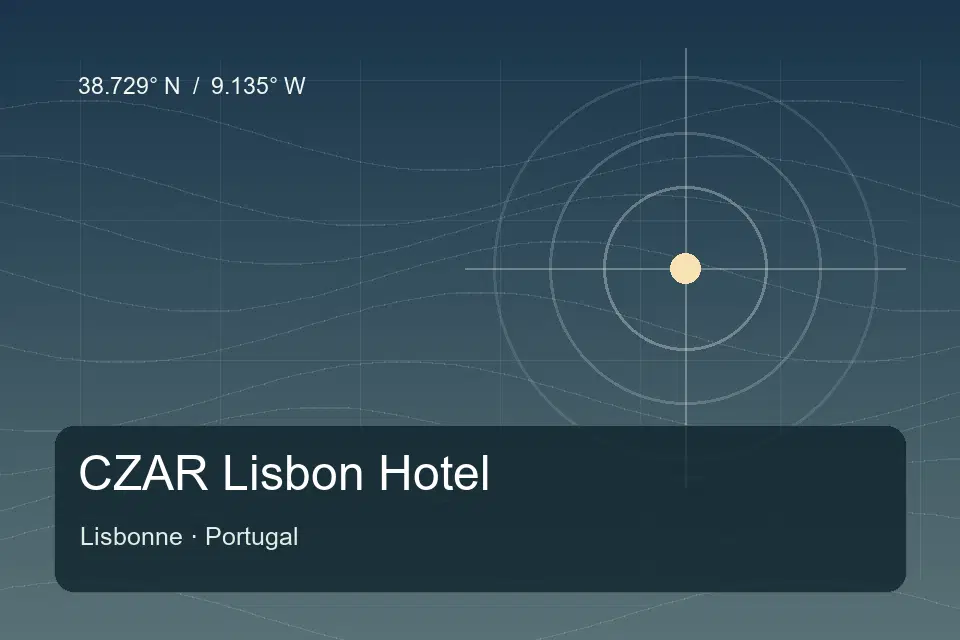 Repère géographique illustré de CZAR Lisbon Hotel à Lisbonne