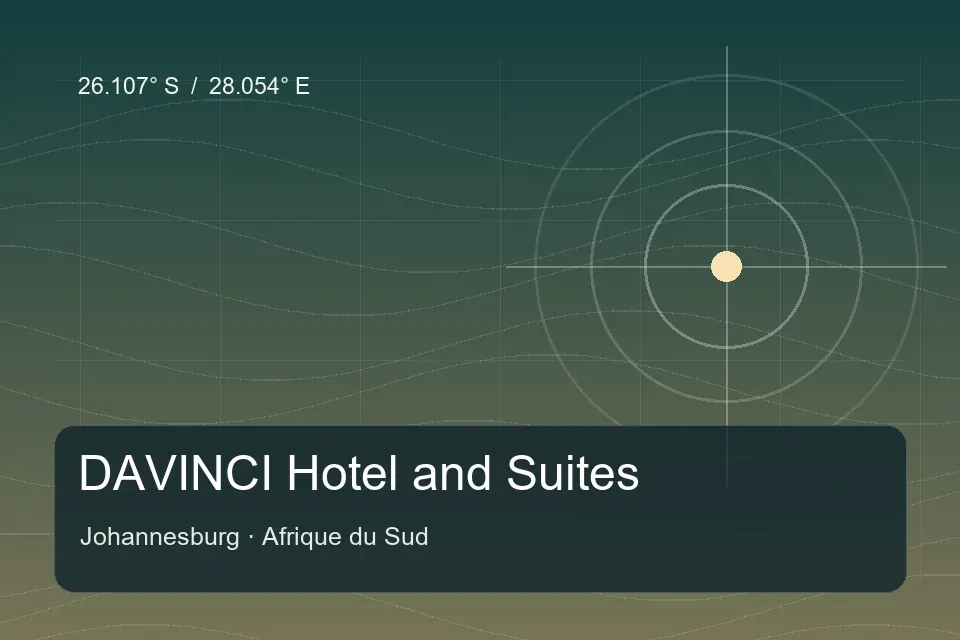 Referência geográfica ilustrada de DAVINCI Hotel and Suites em Johannesburg
