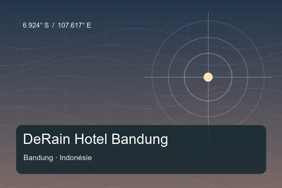 Illustrierter geografischer Orientierungspunkt für DeRain Hotel Bandung in Bandung