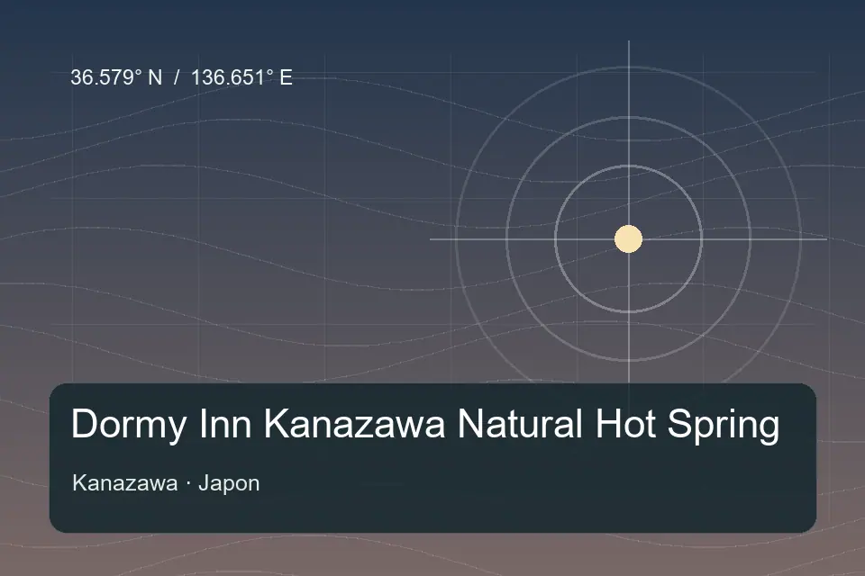 Illustrierter geografischer Orientierungspunkt für Dormy Inn Kanazawa Natural Hot Spring in Kanazawa