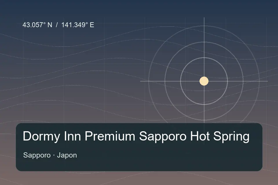 Illustrierter geografischer Orientierungspunkt für Dormy Inn Premium Sapporo Hot Spring in Sapporo