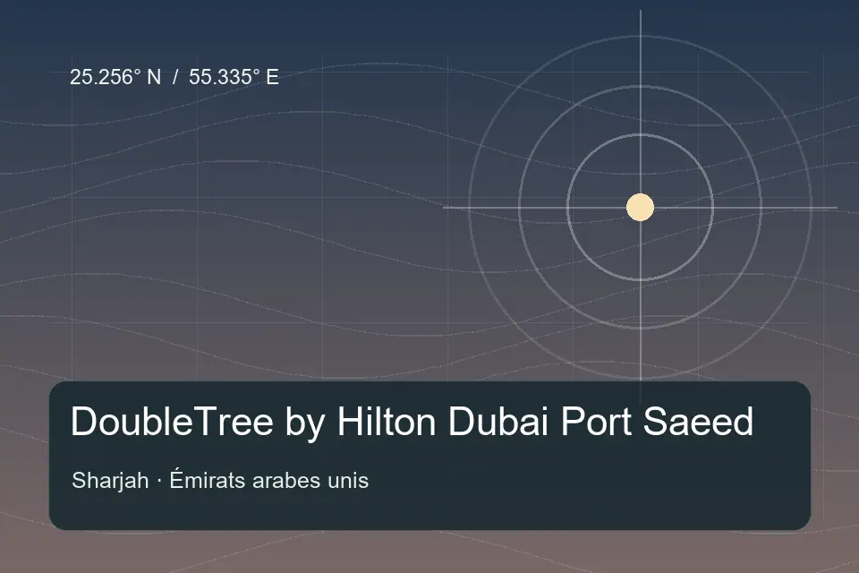 Riferimento geografico illustrato di DoubleTree by Hilton Dubai Port Saeed a Sharjah