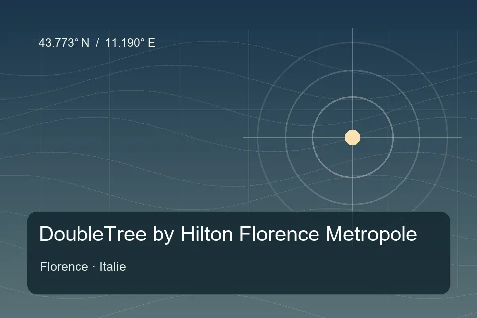 Referencia geográfica ilustrada de DoubleTree by Hilton Florence Metropole en Florence