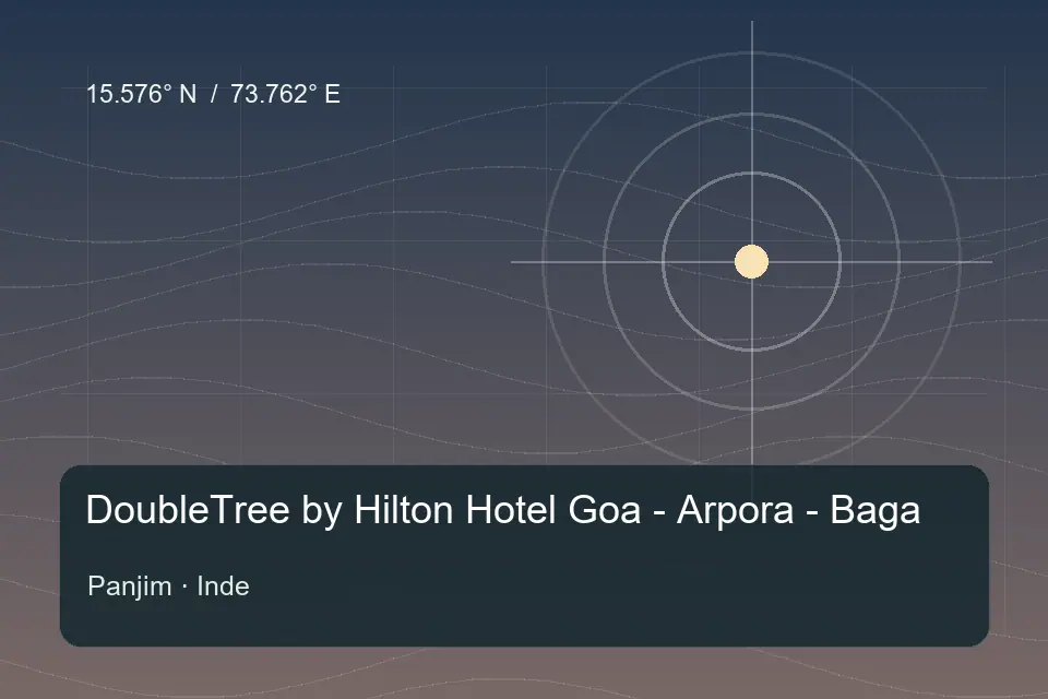 Repère géographique illustré de DoubleTree by Hilton Hotel Goa - Arpora - Baga à Panjim
