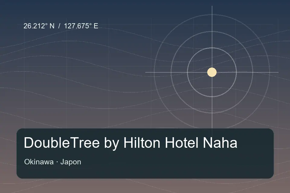 Repère géographique illustré de DoubleTree by Hilton Hotel Naha à Okinawa