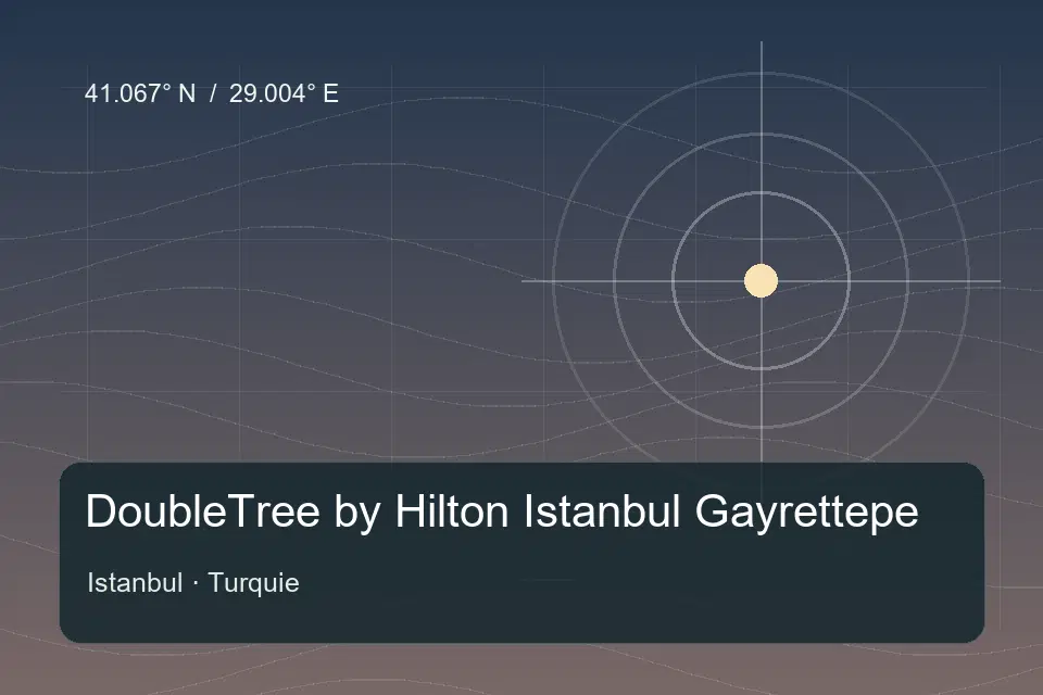 Illustrated geographic marker for DoubleTree by Hilton Istanbul Gayrettepe in Istanbul