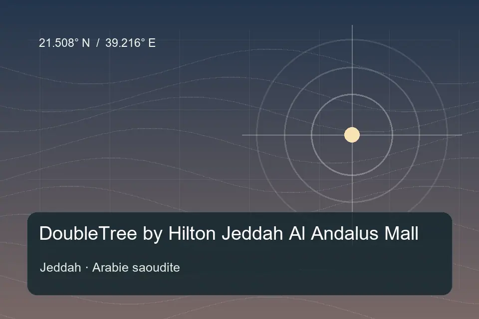 Repère géographique illustré de DoubleTree by Hilton Jeddah Al Andalus Mall à Jeddah