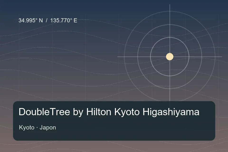Repère géographique illustré de DoubleTree by Hilton Kyoto Higashiyama à Kyoto