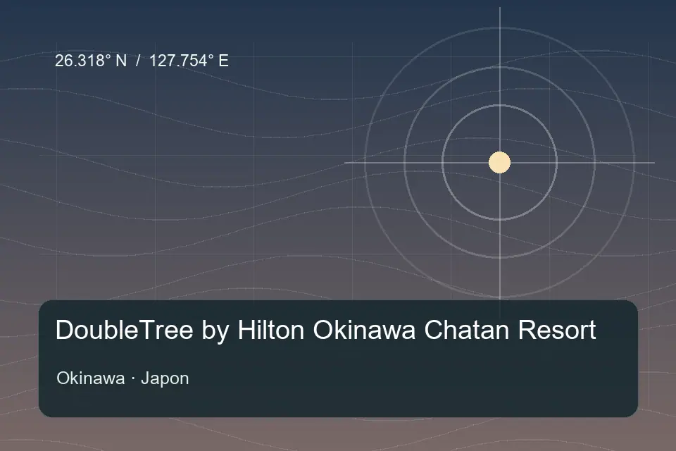 Repère géographique illustré de DoubleTree by Hilton Okinawa Chatan Resort à Okinawa