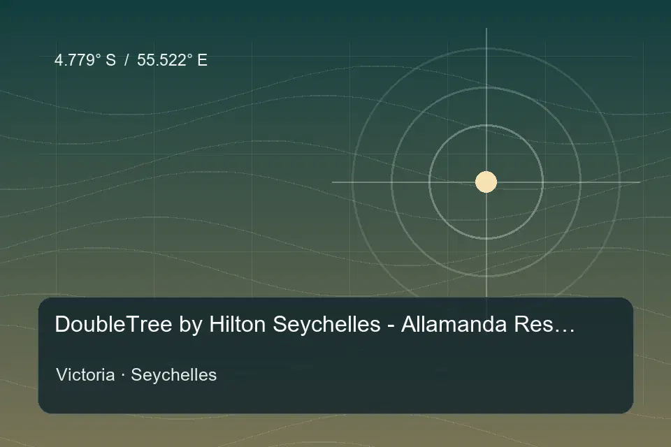 Referência geográfica ilustrada de DoubleTree by Hilton Seychelles - Allamanda Resort and Spa em Victoria