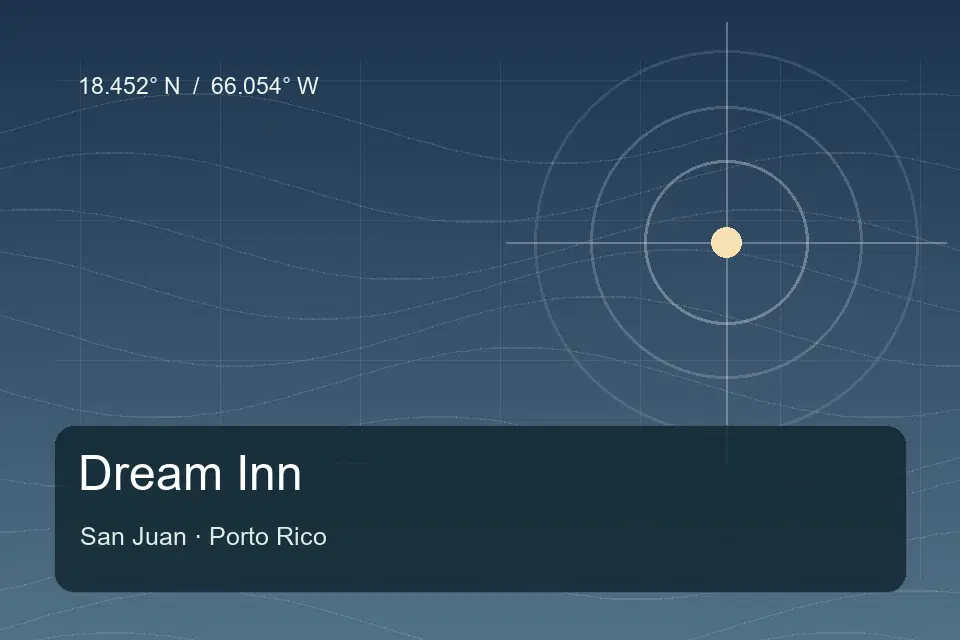 Illustrierter geografischer Orientierungspunkt für Dream Inn in San Juan