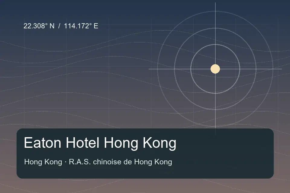 Repère géographique illustré de Eaton Hotel Hong Kong à Hong Kong