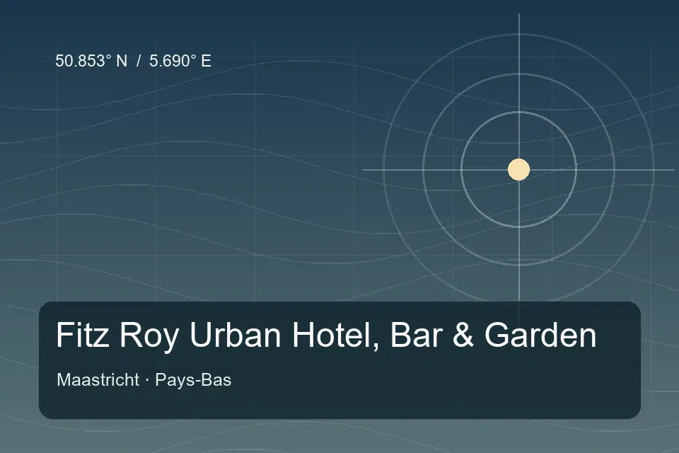 Riferimento geografico illustrato di Fitz Roy Urban Hotel, Bar & Garden a Maastricht