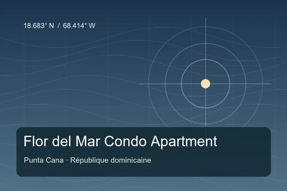 Referencia geográfica ilustrada de Flor del Mar Condo Apartment en Punta Cana