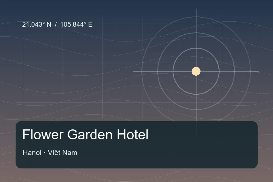 Repère géographique illustré de Flower Garden Hotel à Hanoi