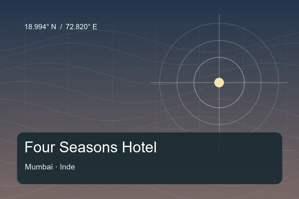 Riferimento geografico illustrato di Four Seasons Hotel a Mumbai