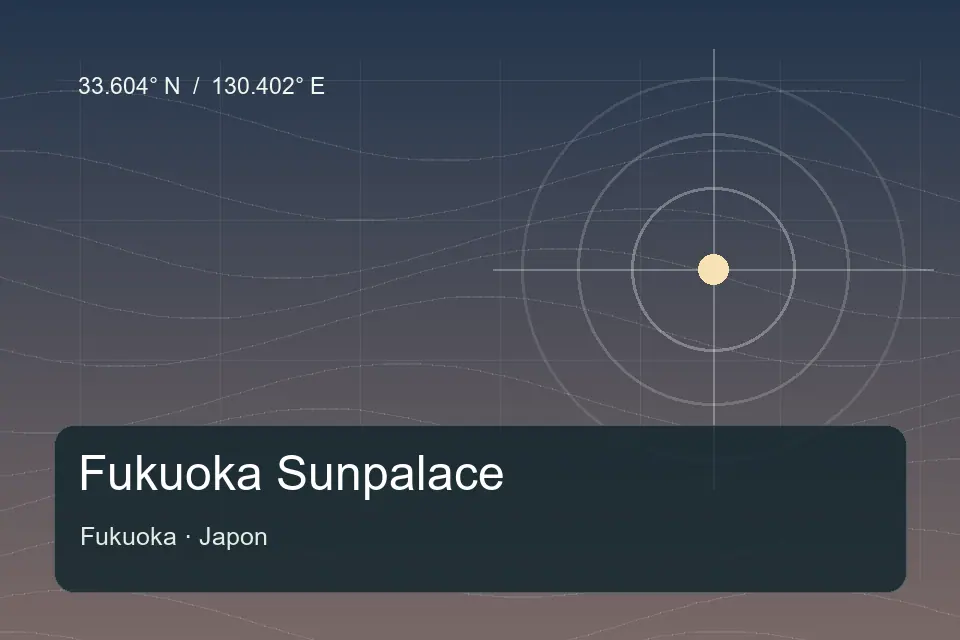 Referência geográfica ilustrada de Fukuoka Sunpalace em Fukuoka