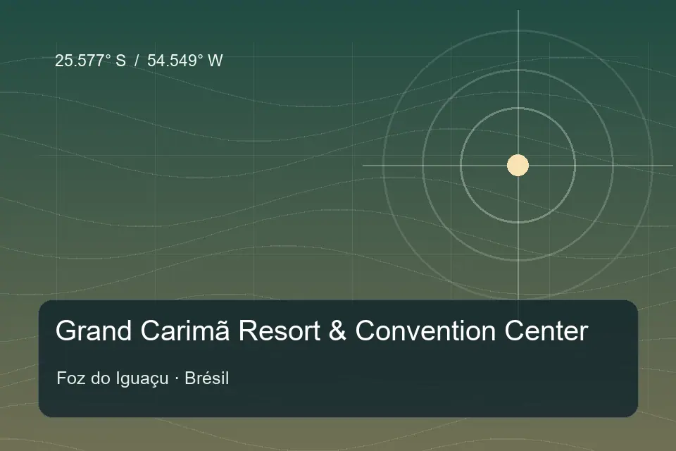 Repère géographique illustré de Grand Carimã Resort & Convention Center à Foz do Iguaçu