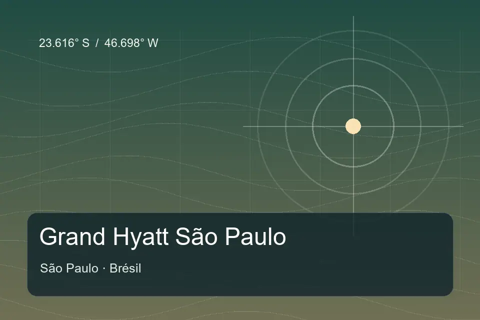 Repère géographique illustré de Grand Hyatt São Paulo à São Paulo