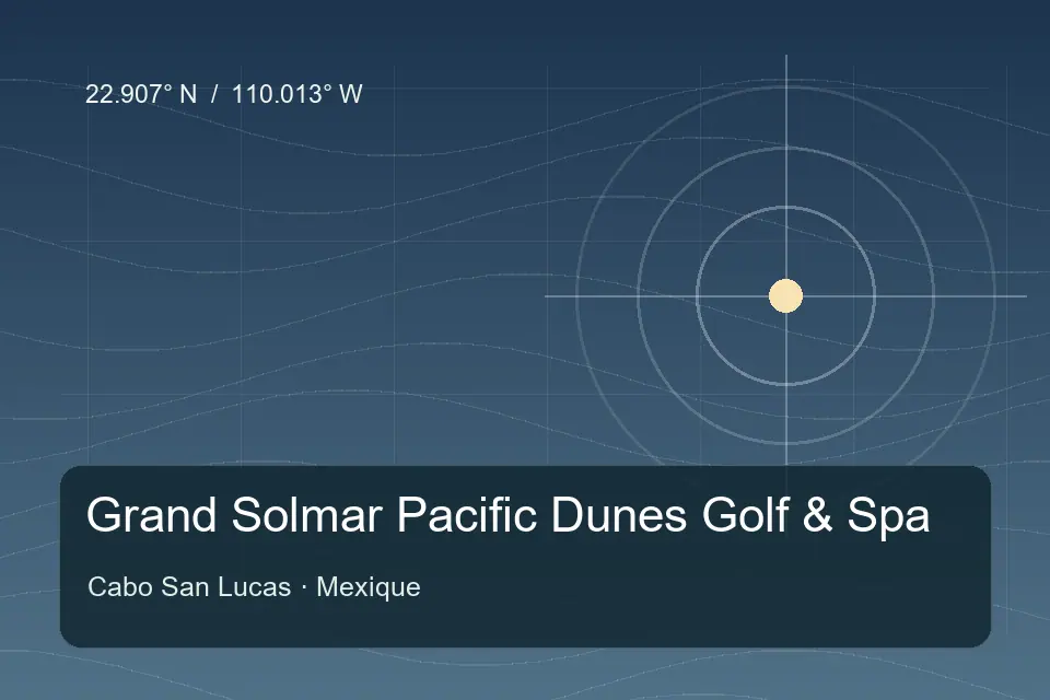 Repère géographique illustré de Grand Solmar Pacific Dunes Golf & Spa à Cabo San Lucas