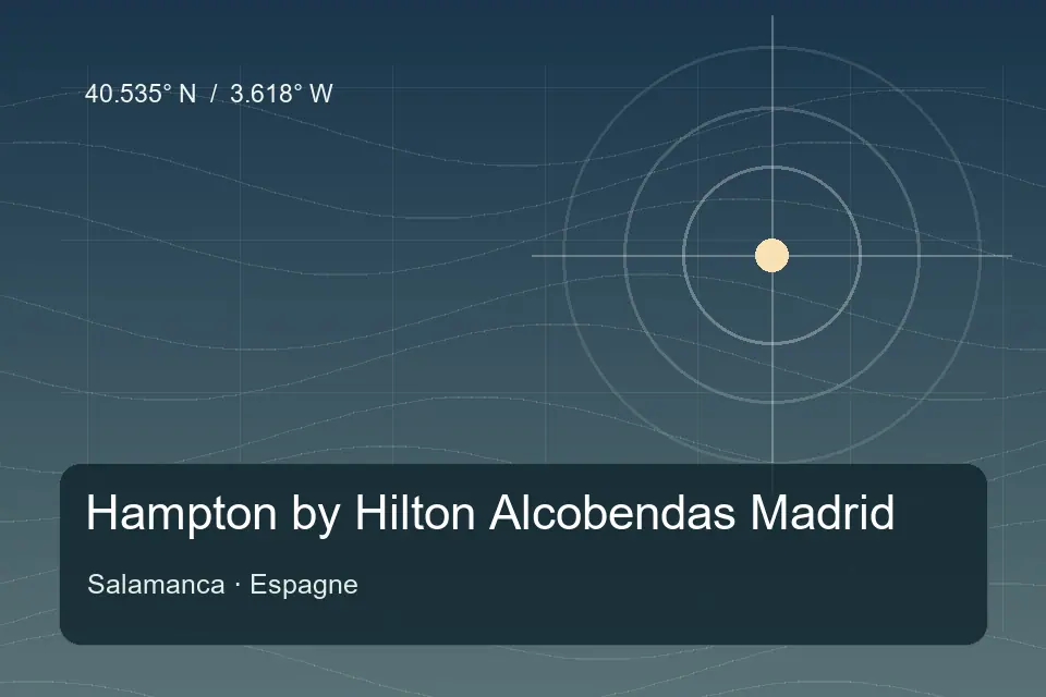 Repère géographique illustré de Hampton by Hilton Alcobendas Madrid à Salamanca